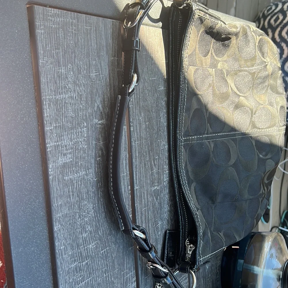 Genuine Coach Purse - Black on Black - Picture 4 of 6